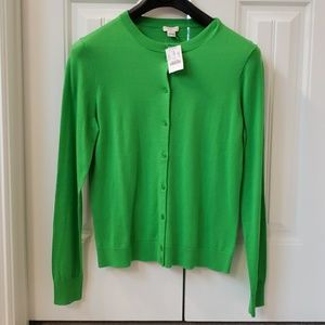 Kelly Green J. Crew - The Caryn Cardigan